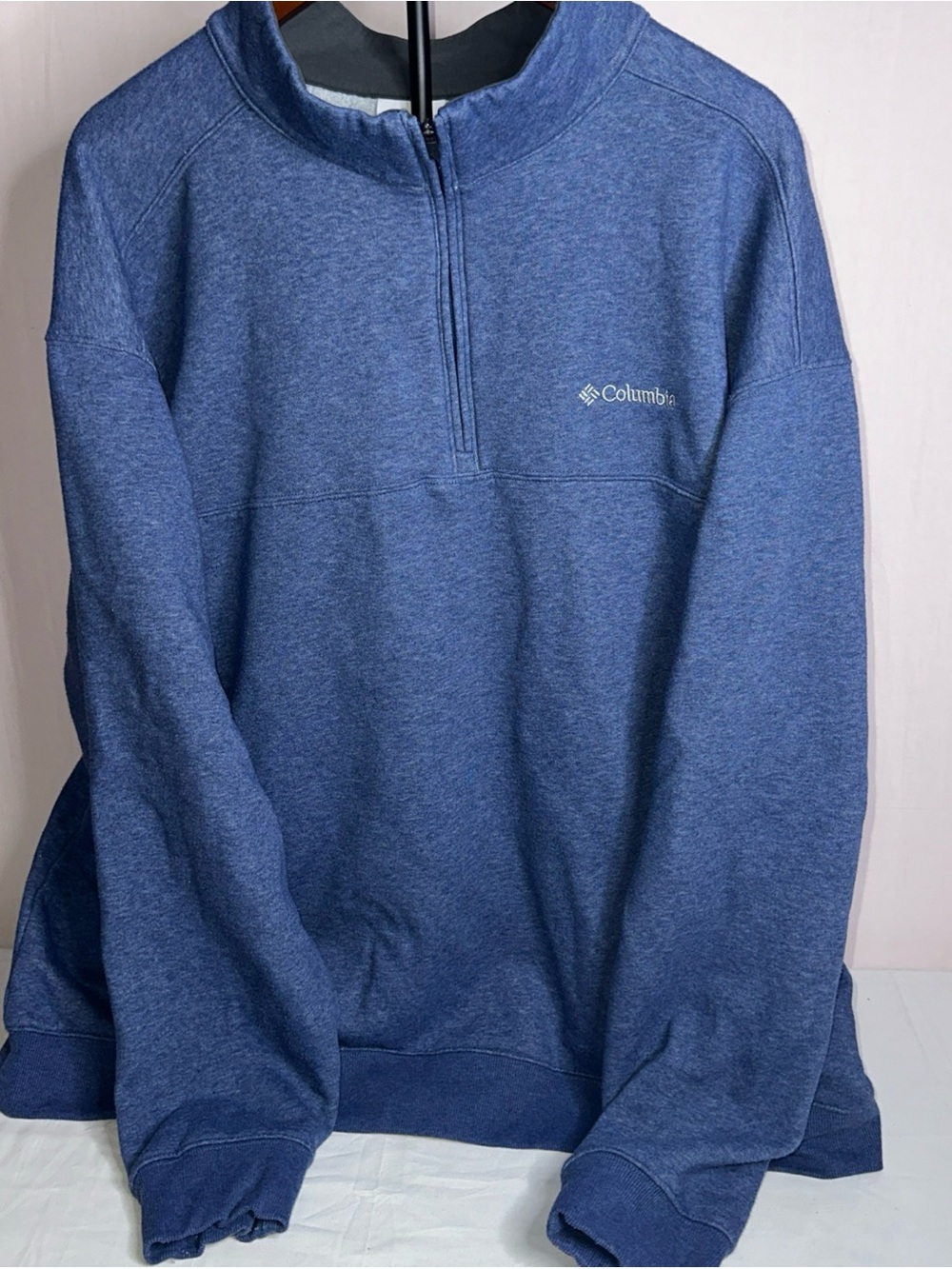 Columbia Blue Quarter-Zip Pullover Sweater